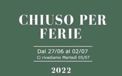 Il negozio chiude per ferie